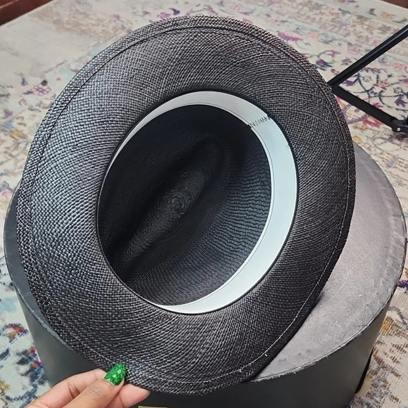 NWOT, Worth & Worth by Orlando Palacios Woven Gray Fedora, sz 7 3/8 - Picture 9 of 13